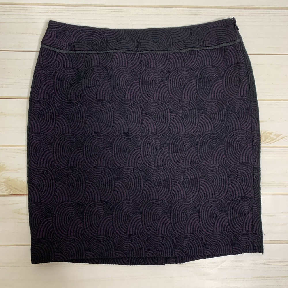 Purple black pencil skirt by Ann Taylor